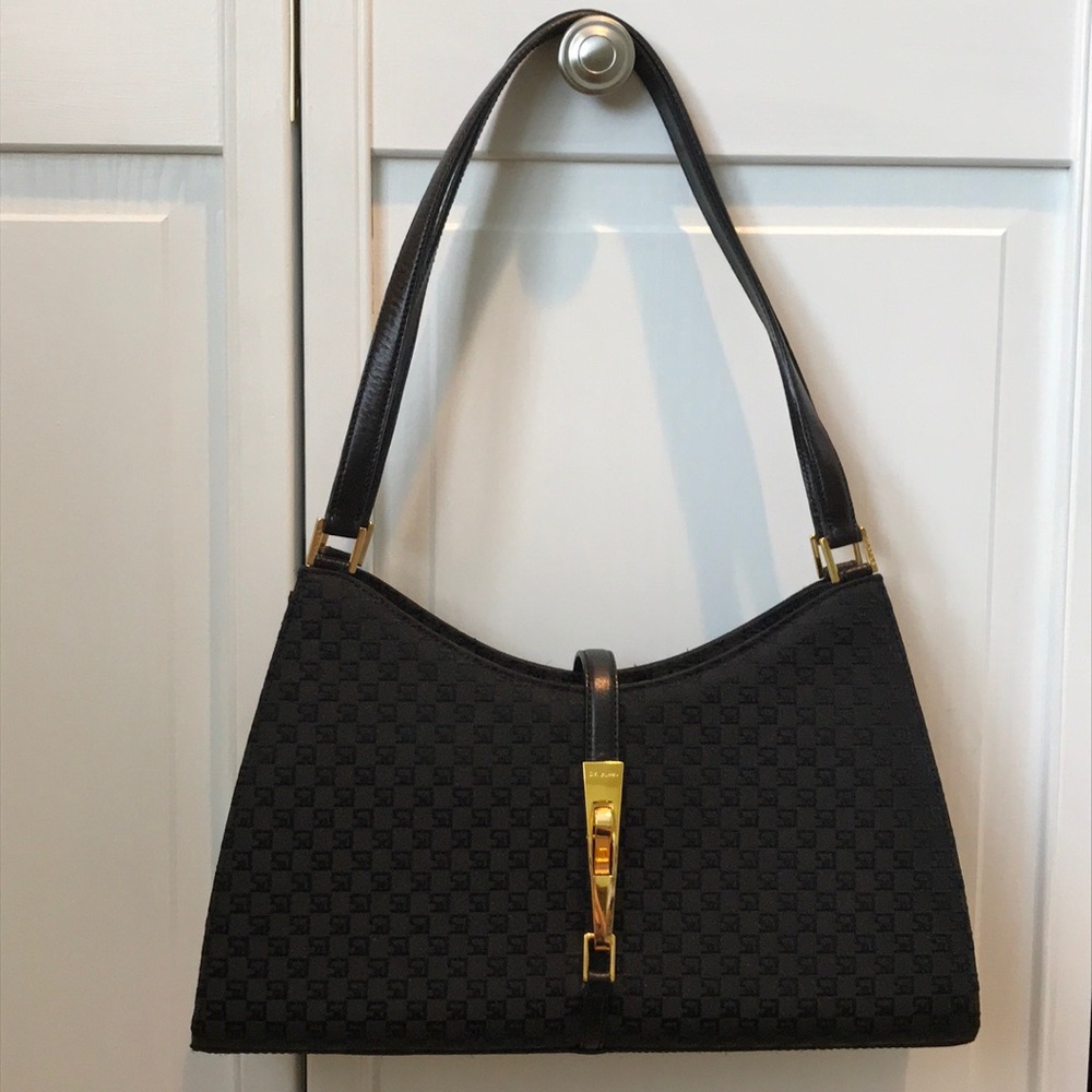 NWOT ST JOHN Black Logo Handbag